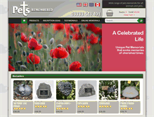 Tablet Screenshot of pets-remembered.co.uk